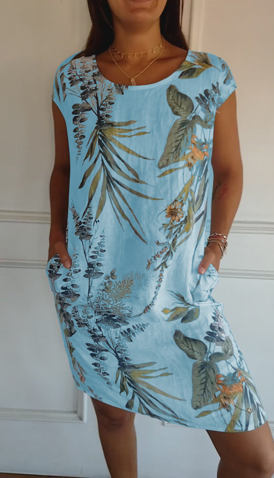 Marilyn Collection | Women's Dress with Soft Fabric & Round Neck | Versatile Summer Style for All-Day Comfort
