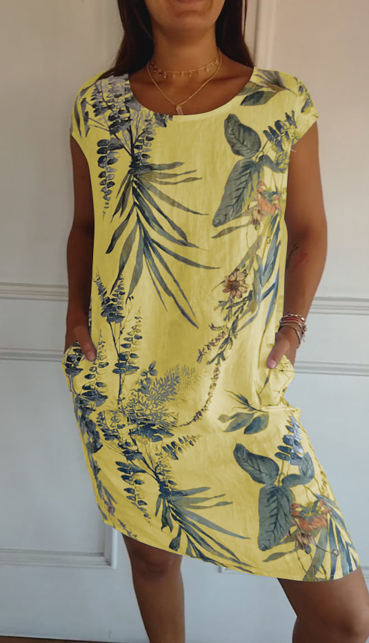Marilyn Collection | Women's Dress with Soft Fabric & Round Neck | Versatile Summer Style for All-Day Comfort