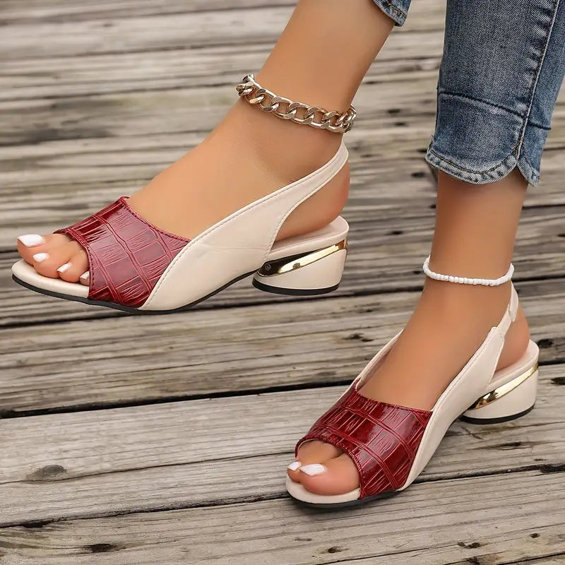 Melanie | Women's Sandals with Padded Insole & Block Heel | Chic Footwear for All-Day Comfort