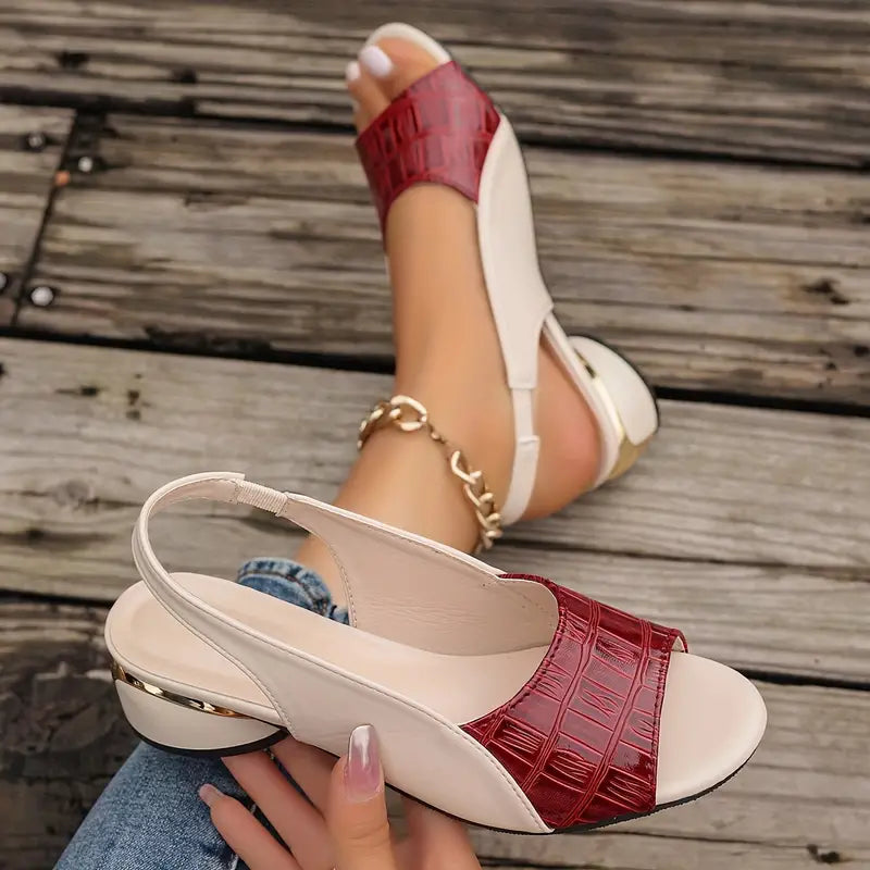 Melanie | Women's Sandals with Padded Insole & Block Heel | Chic Footwear for All-Day Comfort