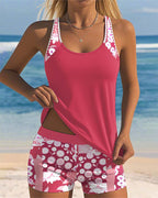 Melanie | Women's Swimsuit with Adjustable Straps & Floral Design | Comfortable Two-Piece Bathing Suit for All-Day Wear