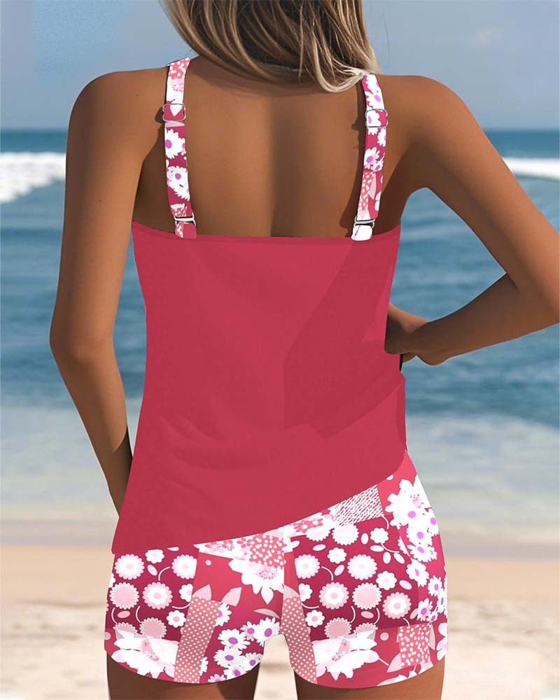 Melanie | Women's Swimsuit with Adjustable Straps & Floral Design | Comfortable Two-Piece Bathing Suit for All-Day Wear