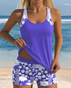 Melanie | Women's Swimsuit with Adjustable Straps & Floral Design | Comfortable Two-Piece Bathing Suit for All-Day Wear