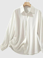 Melvaya Collection | Women's Top with Hidden Button Closure | Elegant Blouse for Versatile Style 1