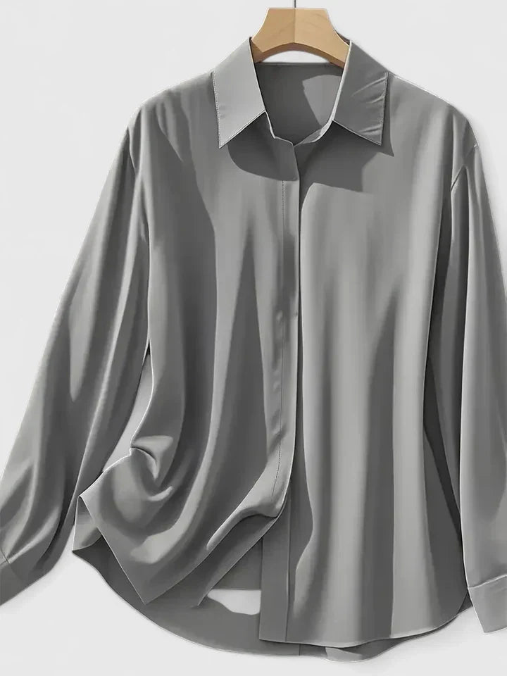 Melvaya Collection | Women's Top with Hidden Button Closure | Elegant Blouse for Versatile Style 2