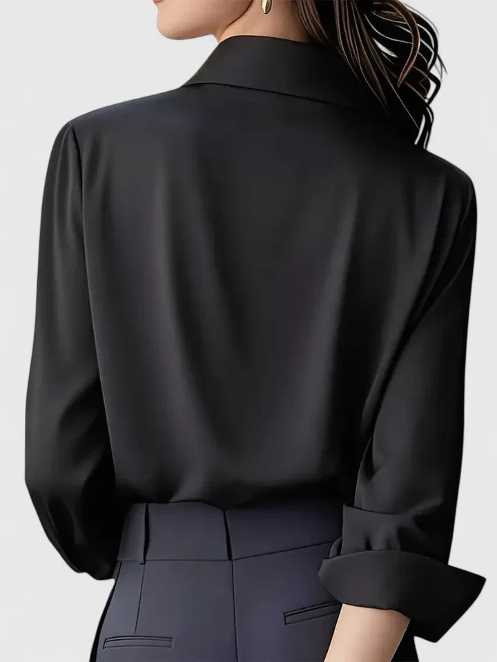 Melvaya Collection | Women's Top with Hidden Button Closure | Elegant Blouse for Versatile Style 3