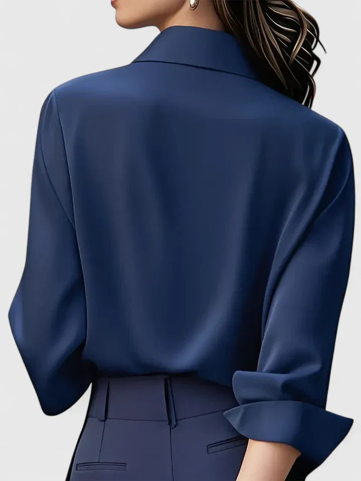 Melvaya Collection | Women's Top with Hidden Button Closure | Elegant Blouse for Versatile Style 6