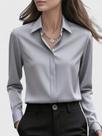 Melvaya Collection | Women's Top with Hidden Button Closure | Elegant Blouse for Versatile Style 7