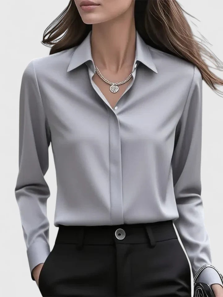 Melvaya Collection | Women's Top with Hidden Button Closure | Elegant Blouse for Versatile Style 7