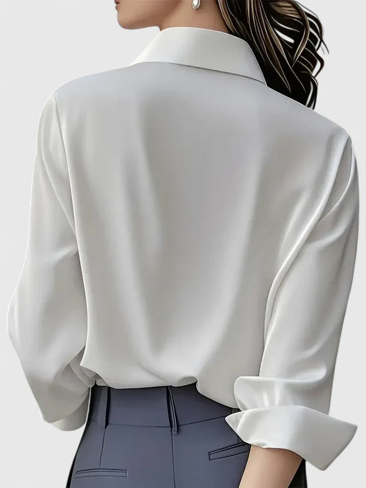 Melvaya Collection | Women's Top with Hidden Button Closure | Elegant Blouse for Versatile Style 8