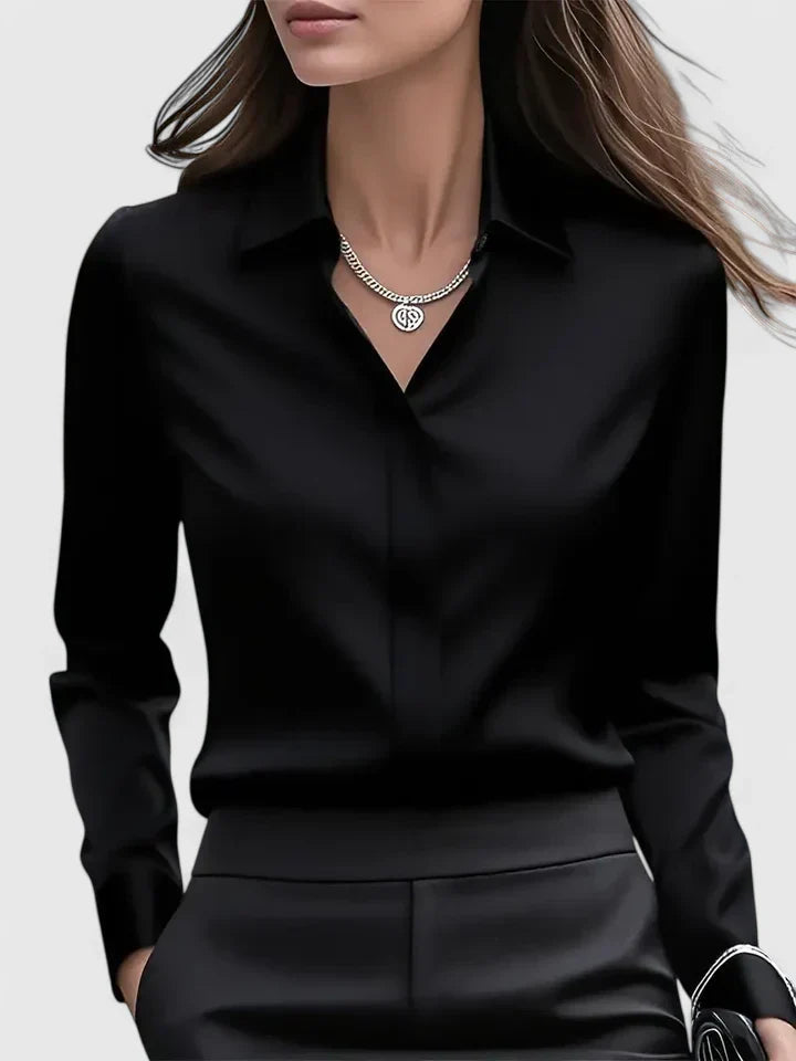 Melvaya Collection | Women's Top with Hidden Button Closure | Elegant Blouse for Versatile Style 9