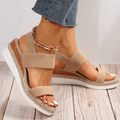 Melyora | Women's Platform Sandals with Elastic Straps | Lightweight Comfort for Everyday Wear 0