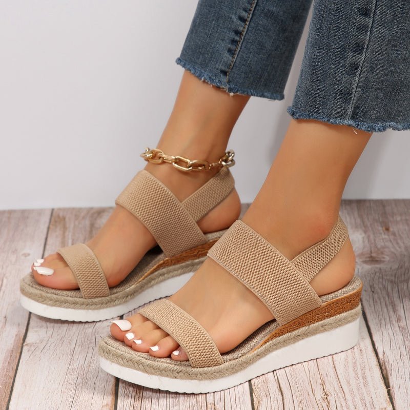 Melyora | Women's Platform Sandals with Elastic Straps | Lightweight Comfort for Everyday Wear 1