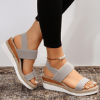 Melyora | Women's Platform Sandals with Elastic Straps | Lightweight Comfort for Everyday Wear 10
