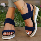 Melyora | Women's Platform Sandals with Elastic Straps | Lightweight Comfort for Everyday Wear 7