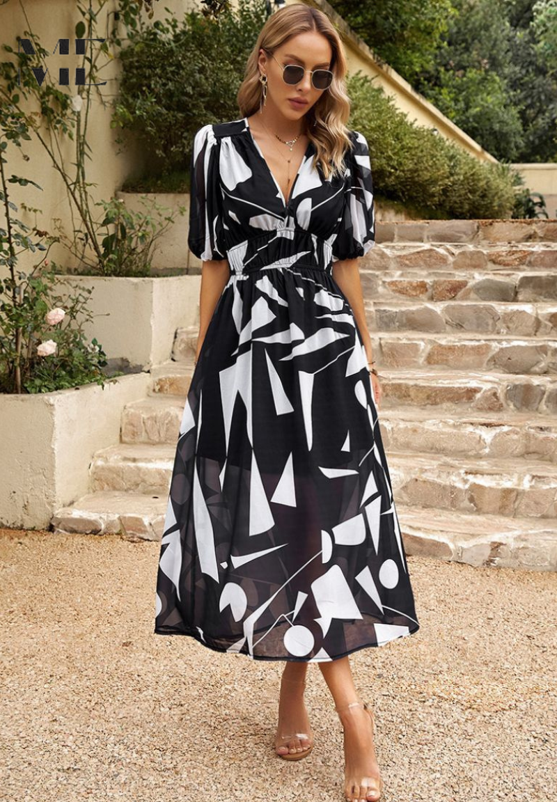 Monica Collection | Women's Floral Dress with Lightweight Comfort | Elegant Style for Effortless Charm