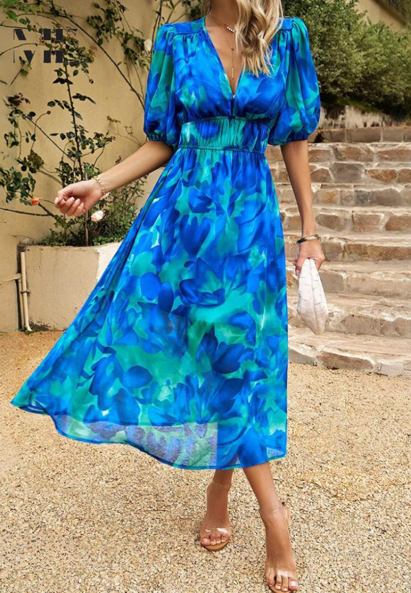 Monica Collection | Women's Floral Dress with Lightweight Comfort | Elegant Style for Effortless Charm