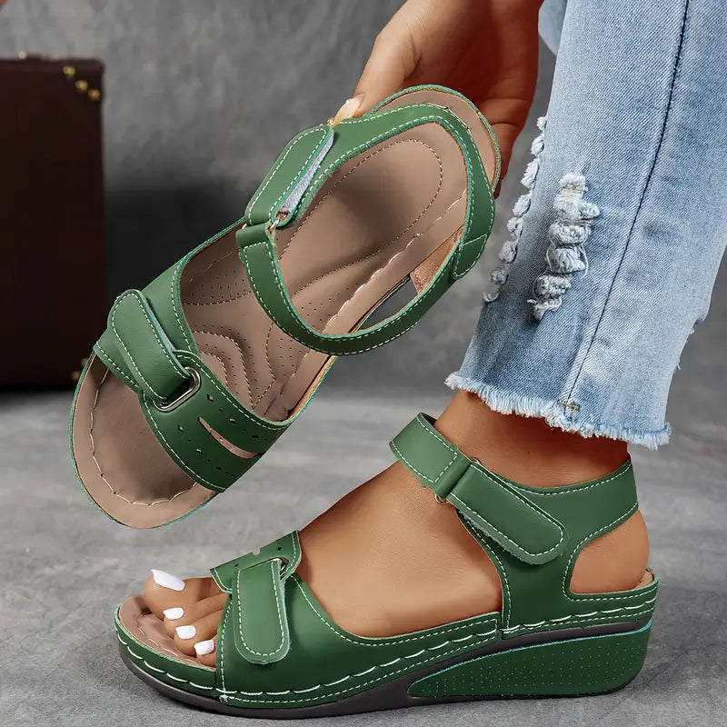 Nina Collection | Orthopedic Sandals for Women with Wedge Heel & Adjustable Straps | All-Day Comfort and Support