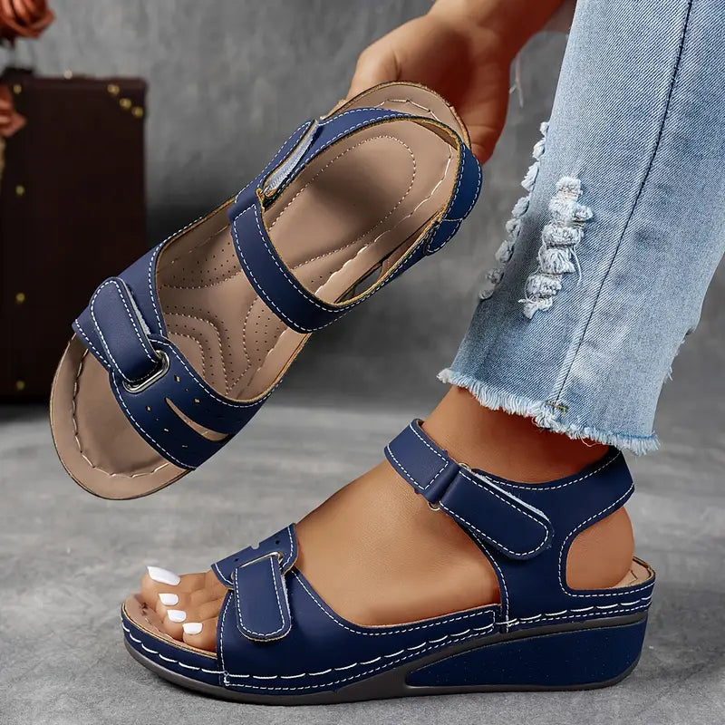 Nina Collection | Orthopedic Sandals for Women with Wedge Heel & Adjustable Straps | All-Day Comfort and Support