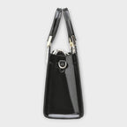 Olivia Collection | Glossy Black Handbag with Spacious Interior | Elegant Accessory for Modern Women 2