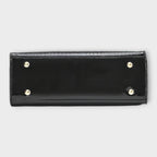 Olivia Collection | Glossy Black Handbag with Spacious Interior | Elegant Accessory for Modern Women 3
