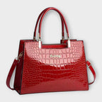 Olivia Collection | Glossy Black Handbag with Spacious Interior | Elegant Accessory for Modern Women 5
