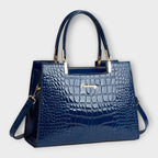Olivia Collection | Glossy Black Handbag with Spacious Interior | Elegant Accessory for Modern Women 6