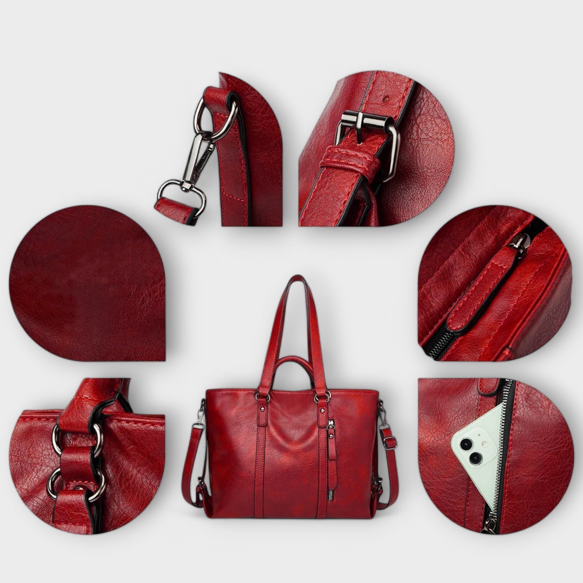Olivia Collection | Large Leather Tote Bag with Spacious Design | Elegant Accessory for Everyday Use 3