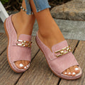 Opal | Women's Sandals with Cushioned Comfort & Gold-Link Accents | Effortless Style for Everyday Wear