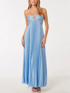 Orchid Collection | Women's Halter Maxi Dress with Flowing Silhouette | Elegant Summer Wear for Day and Evening Events