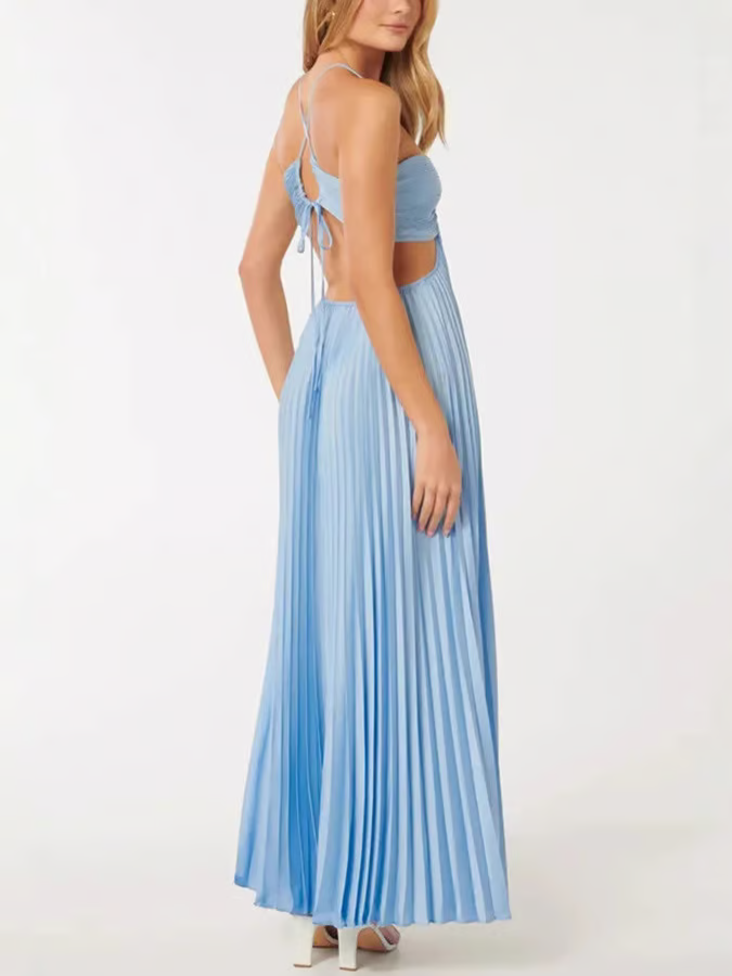 Orchid Collection | Women's Halter Maxi Dress with Flowing Silhouette | Elegant Summer Wear for Day and Evening Events