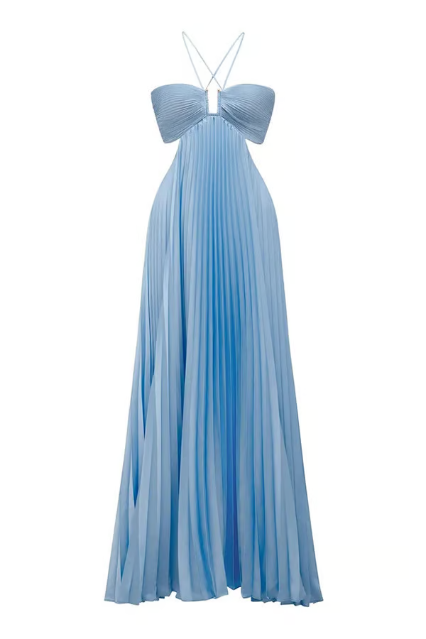 Orchid Collection | Women's Halter Maxi Dress with Flowing Silhouette | Elegant Summer Wear for Day and Evening Events