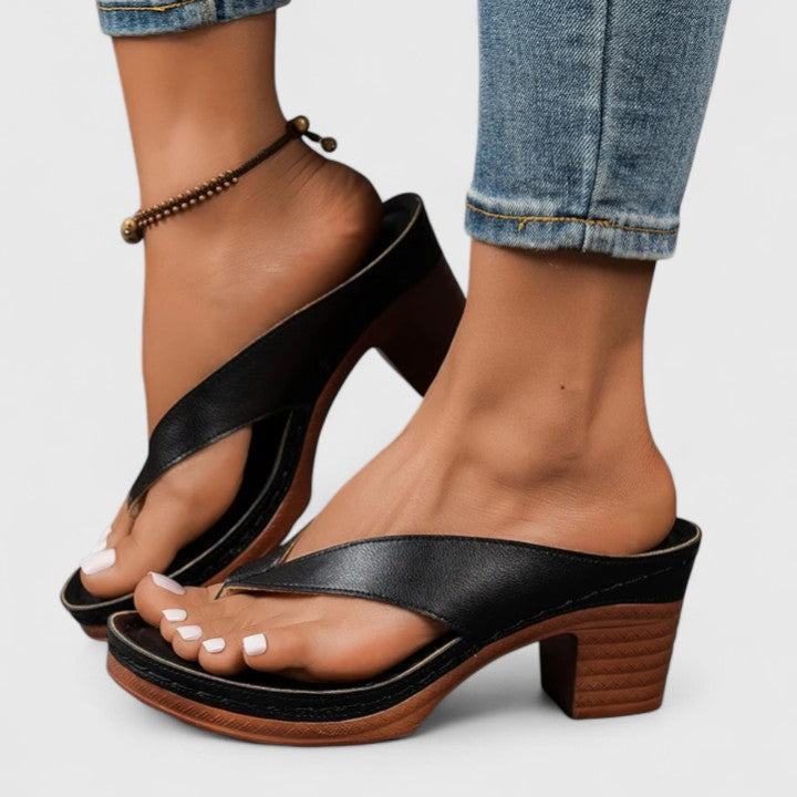 Orthopedic Heels | Ergonomic Footbed with Shock-Absorbing Sole | Stylish Comfort for All-Day Wear