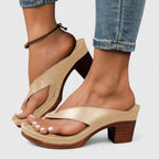 Orthopedic Heels | Ergonomic Footbed with Shock-Absorbing Sole | Stylish Comfort for All-Day Wear