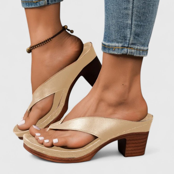 Orthopedic Heels | Ergonomic Footbed with Shock-Absorbing Sole | Stylish Comfort for All-Day Wear