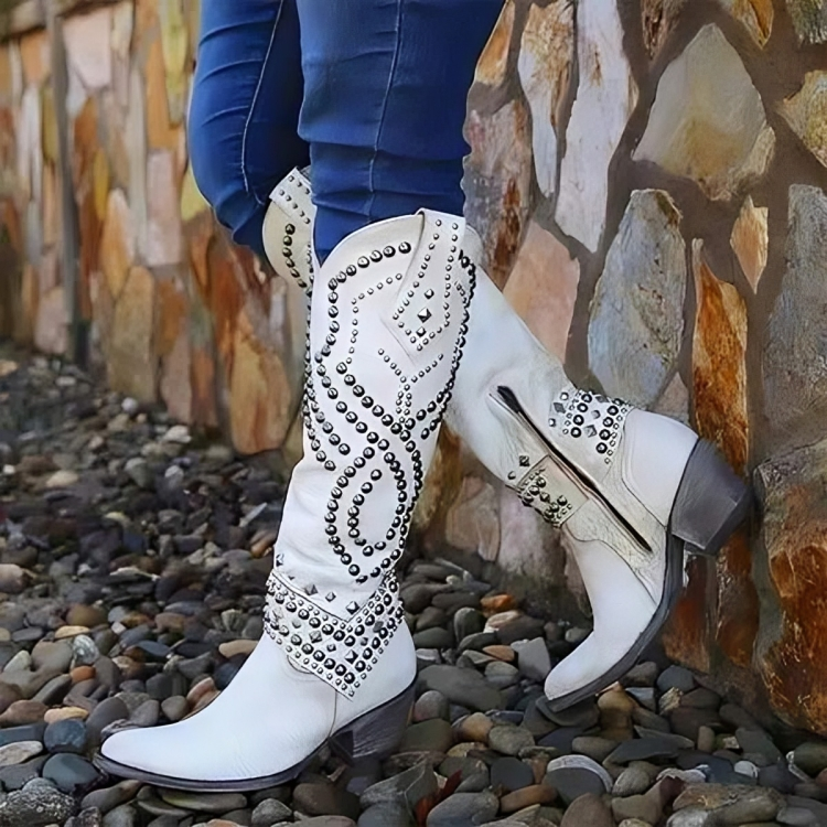 Orthopedic Knee High Boots for Women with Pointed Toe & Mid Block Heel for All-Day Comfort