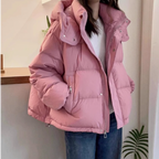 Oversized Black Puffer Jacket for Women - Waterproof Winter Coat with Hood 2