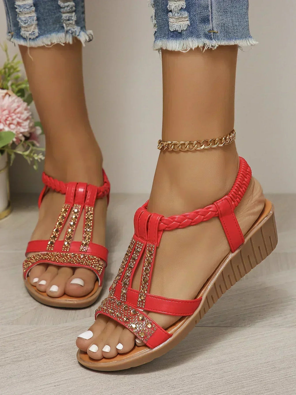 Priscilla Collection | Women's Sandals with Adjustable Straps & Soft Cushioning | Stylish Comfort for All-Day Wear