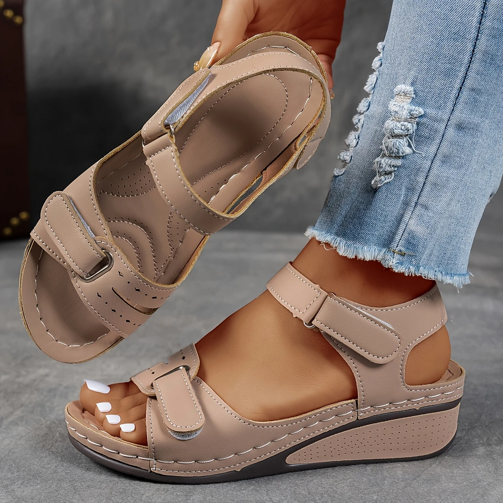 Rae | Women's Platform Wedge Sandals with Cushioned Footbed | Adjustable Strap for All-Day Comfort