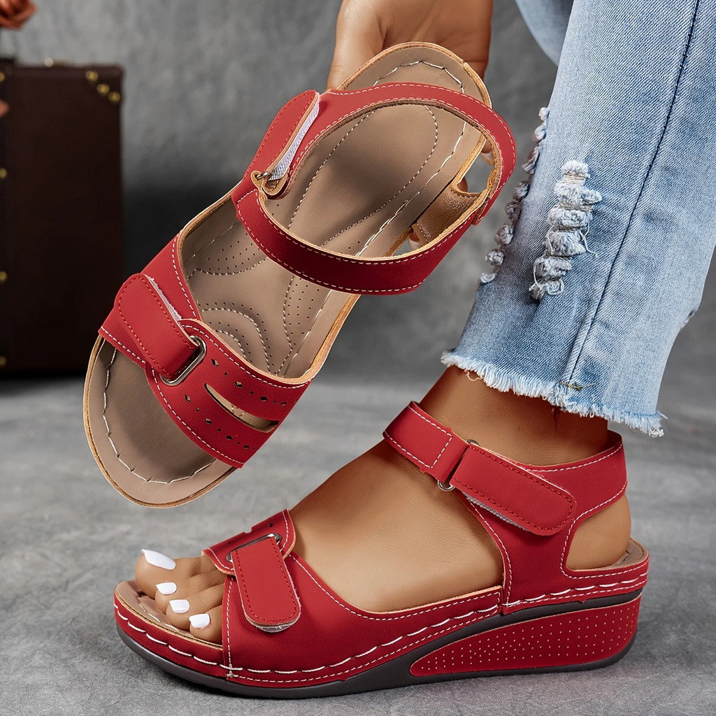 Rae | Women's Platform Wedge Sandals with Cushioned Footbed | Adjustable Strap for All-Day Comfort
