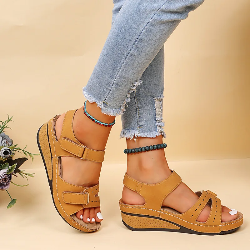 Rae | Women's Platform Wedge Sandals with Cushioned Footbed | Adjustable Strap for All-Day Comfort
