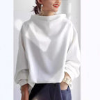 Renli Collection | Women's Top with High Neck Design & Relaxed Fit | Chic Blouse for Effortless Elegance 3