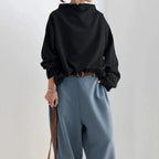 Renli Collection | Women's Top with High Neck Design & Relaxed Fit | Chic Blouse for Effortless Elegance 6