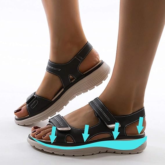Rue Collection | Women's Sandals with Orthopedic Cushioning | Adjustable Comfort for Everyday Wear