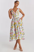 Saffron | Women's Summer Dress with Flattering Silhouette | Elegant Comfort for Weddings and Parties