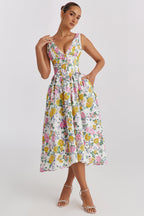 Saffron | Women's Summer Dress with Flattering Silhouette | Elegant Comfort for Weddings and Parties