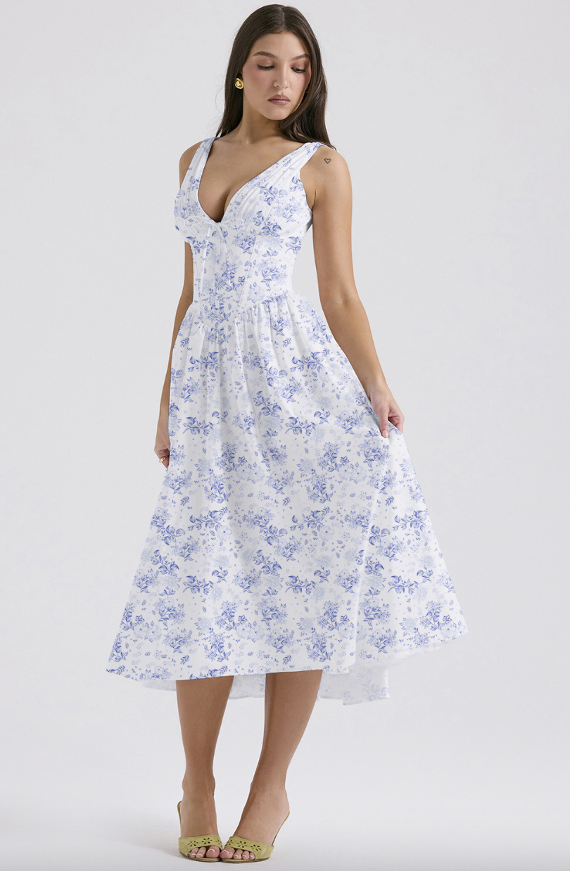 Saffron | Women's Summer Dress with Flattering Silhouette | Elegant Comfort for Weddings and Parties
