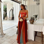 Savannah Collection | Women's Ombre Maxi Dress with Chic Hollow-Out Detail | Flattering Long Silhouette for Effortless Summer Elegance