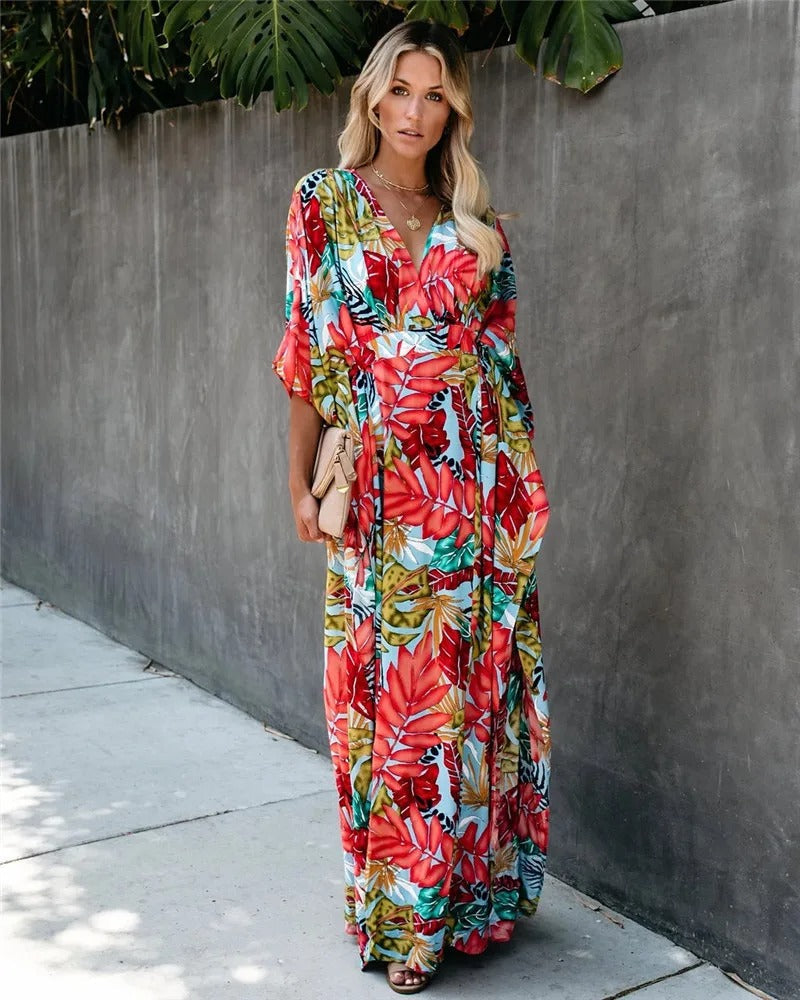 Serena Collection | Women's Maxi Dress with Kimono Sleeves | Effortless Elegance for All-Day Comfort