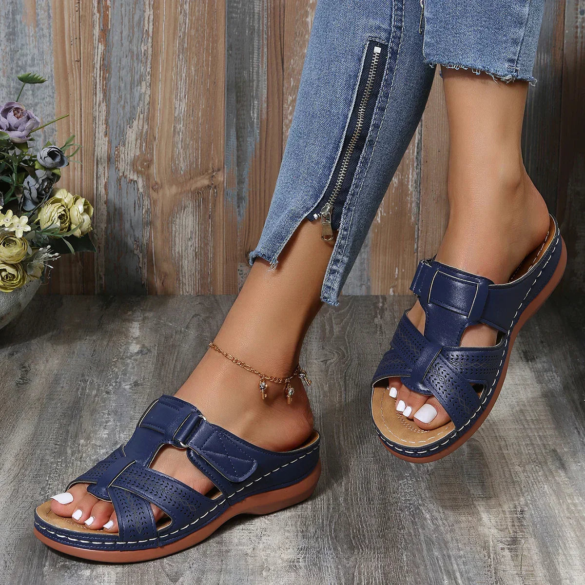 Skylark | Women's Sandals with Cushioned Footbed | Elegant Orthopedic Support for All-Day Comfort
